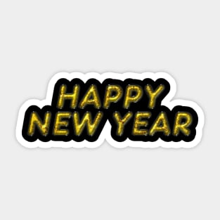 Happy New Year - Yellow Sticker